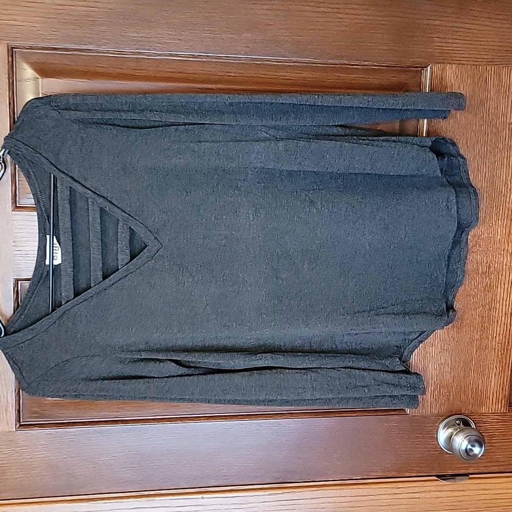 Gray long-sleeved night out shirt